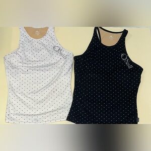 O'Neill Black and White Polka Dot Swim Tops